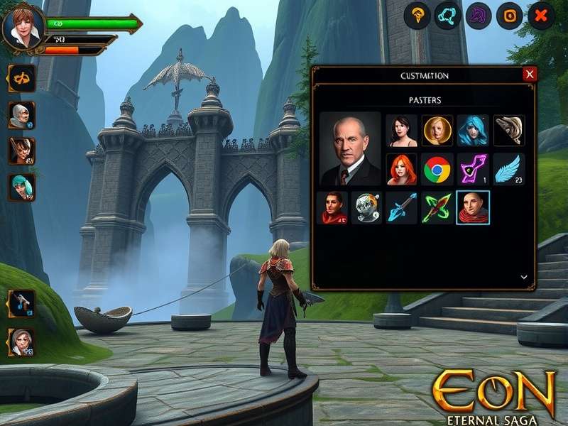 Eon Eternal Saga community event screenshot showing players gathered in virtual space